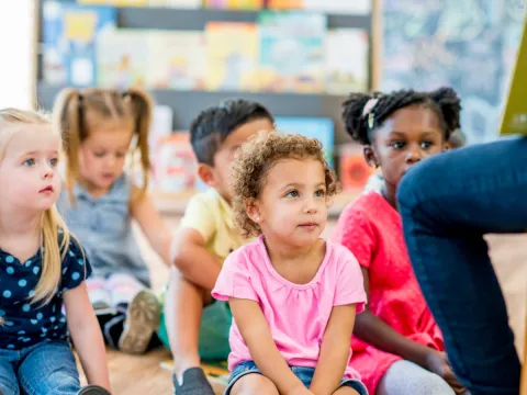 Children at storytime 