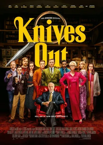 Movie poster for the movie Knives Out.