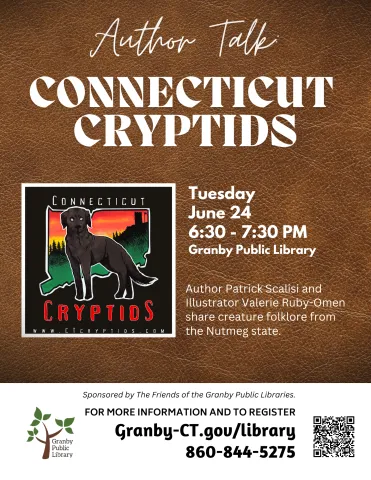 Promotional flyer featuring book jacket cover image