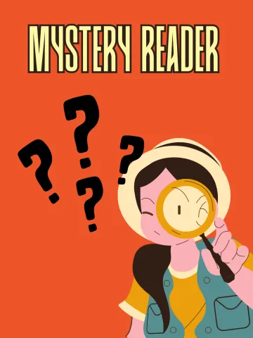 Girl detective looking for clues