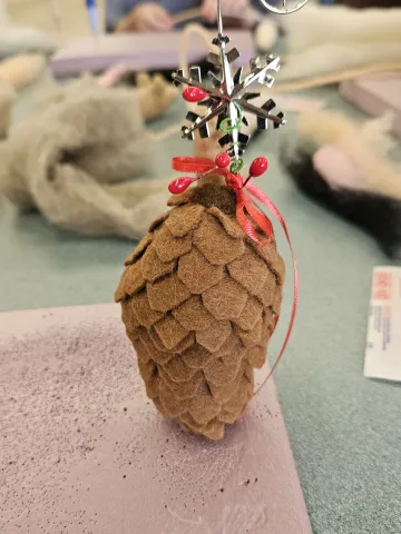 Felted Pinecone