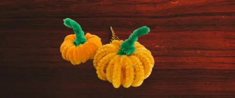  picture of pipe cleaner pumpkin