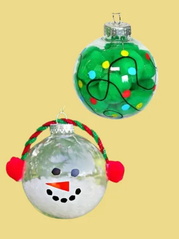 Snowman with earmuff ornament