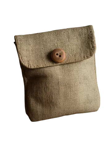 Clay Button and Pouch 