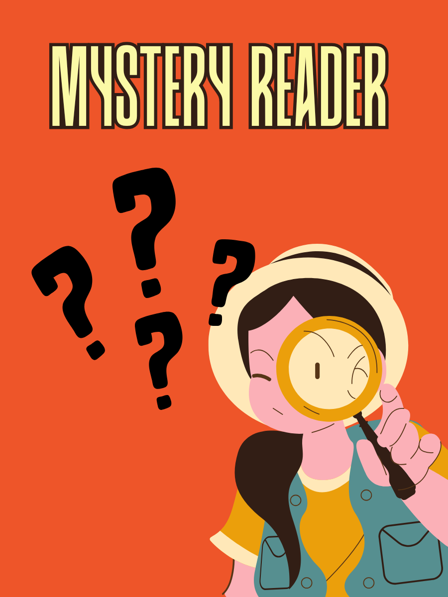 Mystery Reader girl with magnifying glass